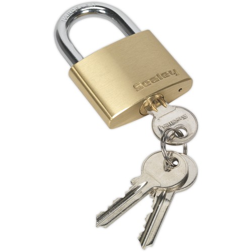 50mm solid brass padlock - padlock, 8mm