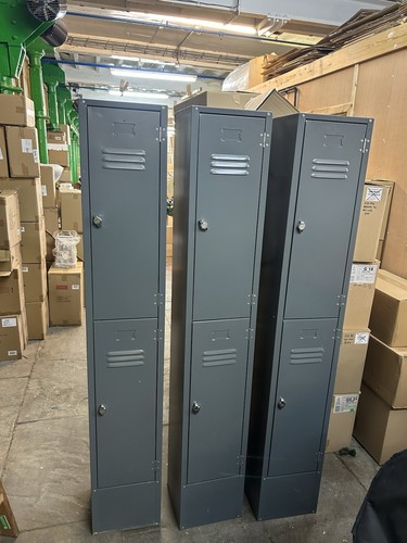 Steel double lockers - double, padlock